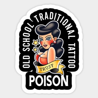 old school traditional tattoo designs Sticker